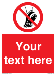 Custom prohibition Do not wear metal studded footwear